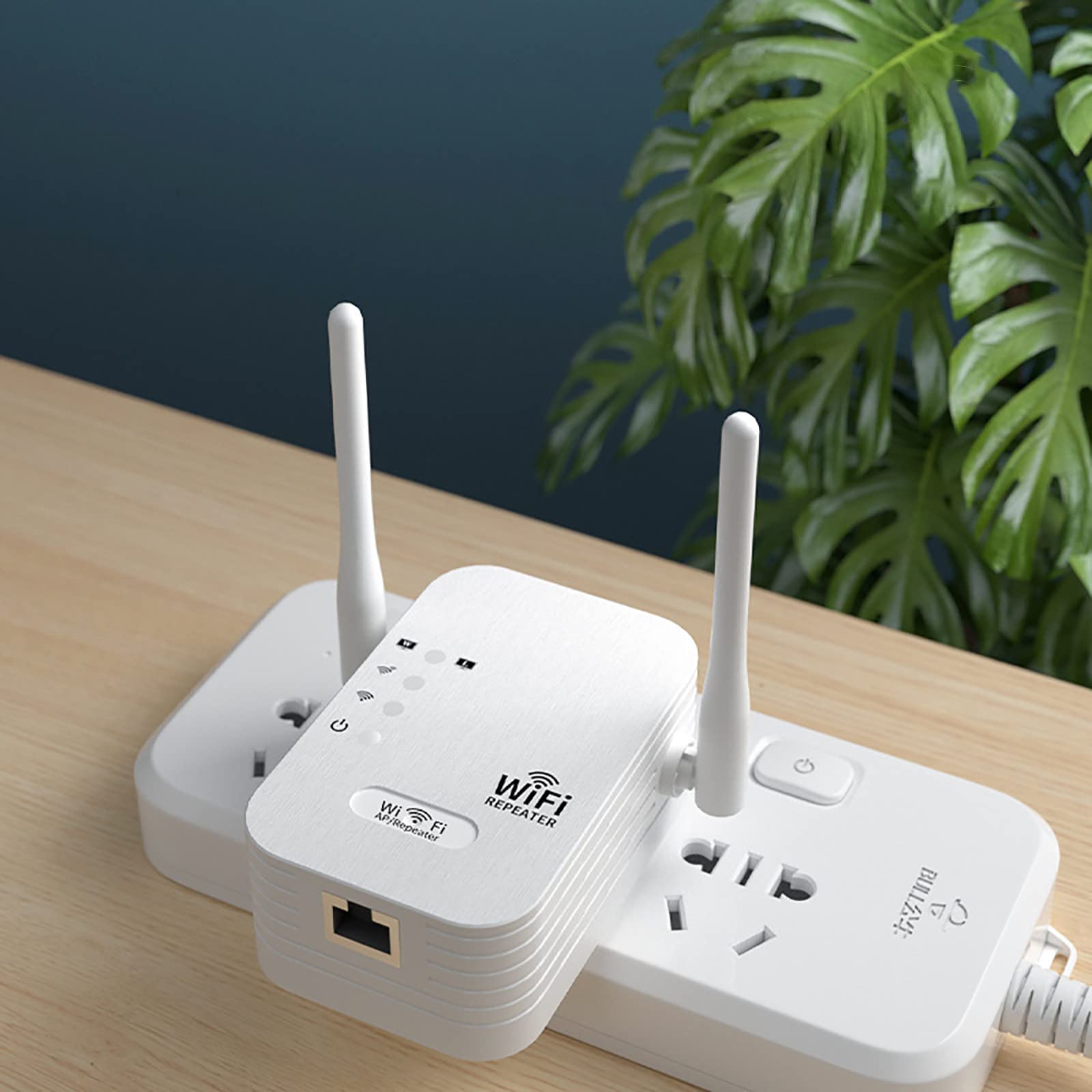 WiFi Extender Signal Booster - Big Coverage - Wireless Internet Repeater and Signal Amplifier with Ethernet Port, Easy Setup