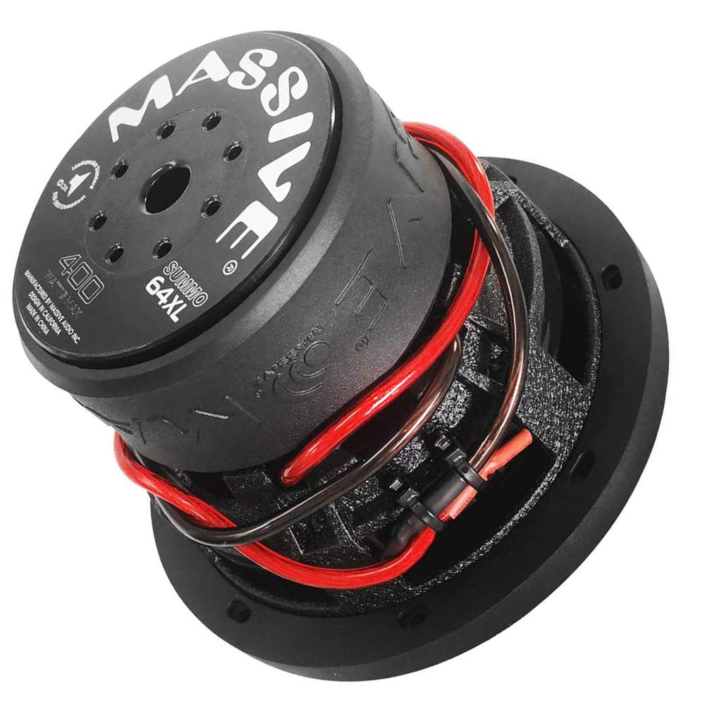 Massive Audio SUMMO64 | 6.5 Inch Car Audio 300 Watt SUMMO Series Competition Subwoofer, Single 4 Ohm, 1.5 Inch Voice Coil. Sold Individually