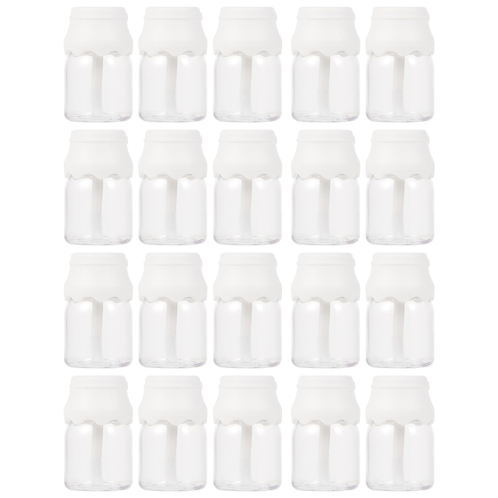 Housoutil 20PCS Empty Lip Gloss Tubes, Mini Refillable Lip Balm Containers, Transparent Plastic DIY Lip Gloss Bottles for Makeup
