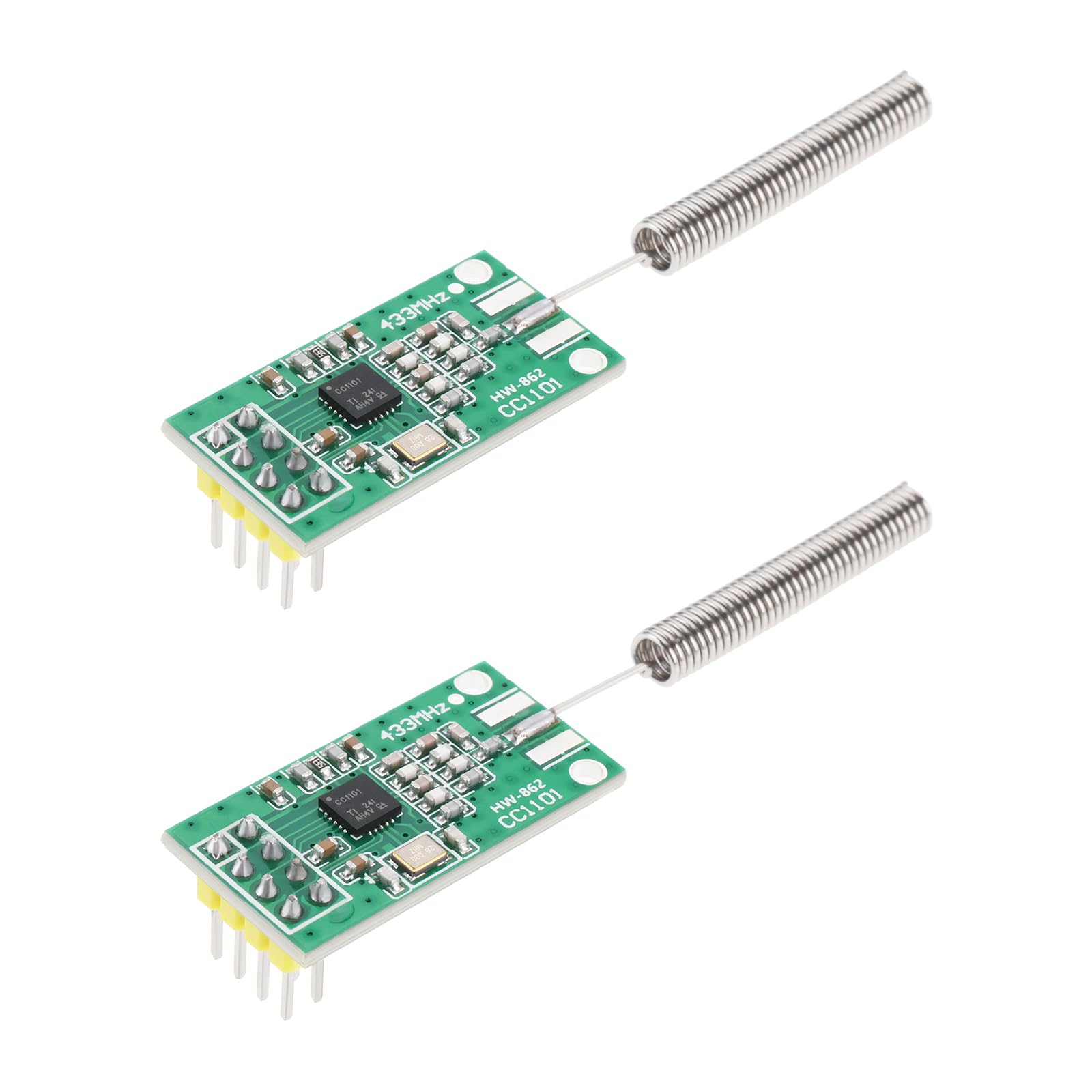SING F LTD 2pcs CC1101 433Mhz Wireless Transceiver CUL Funk Module DC 1.8-3.6V 10mW USB FHEM Transceiver with Spring Antenna Compatible with A-rduino Compatible with Raspberry Pi