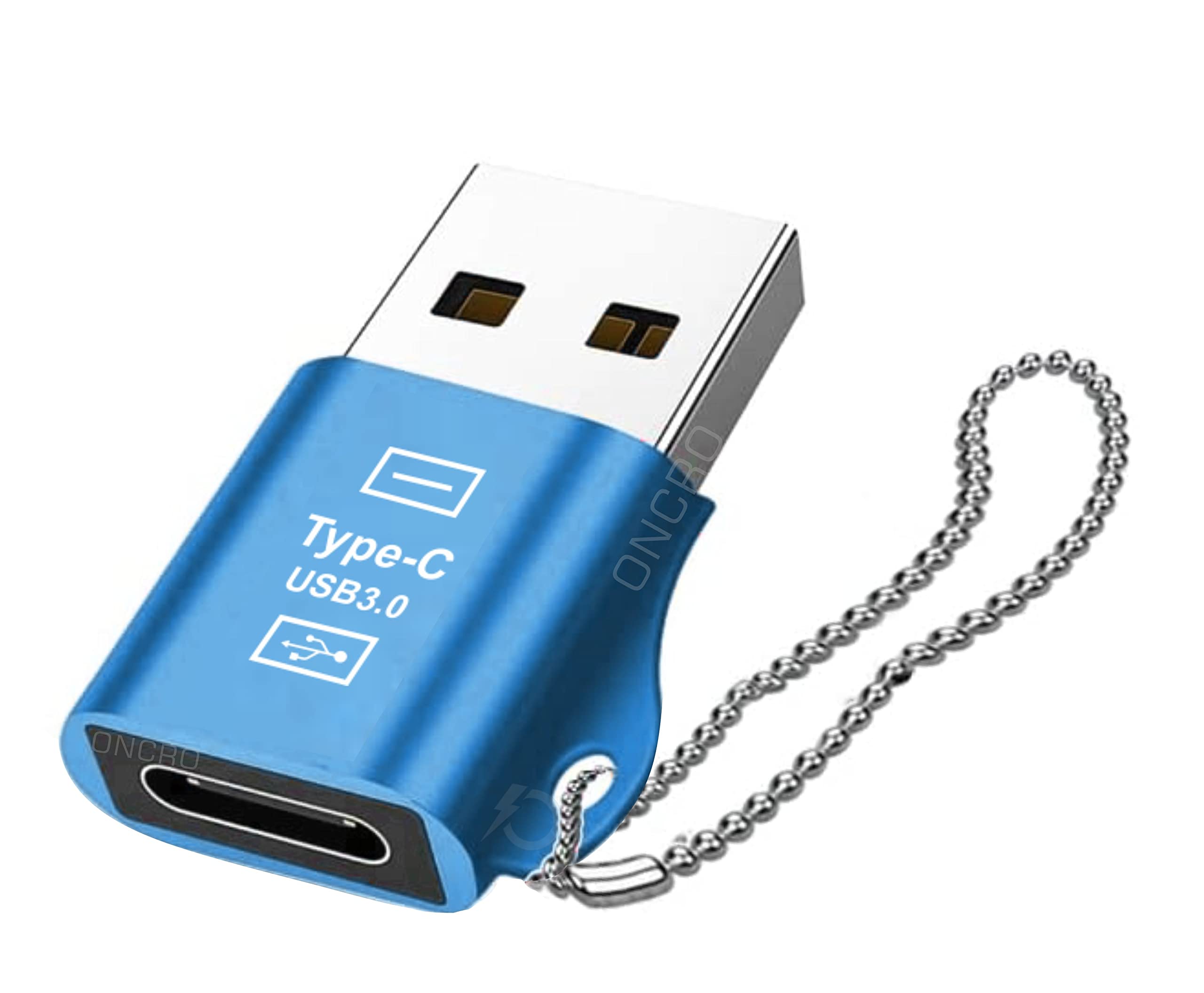 ONCRO® Chain USB 3.0 to Female Type c Adapter USB to Type c Connector Converter Adaptor OTG dongle Plug for i-Phone 11 12 13 Mini pro max, Samsung flip fold 3 Galaxy Note 10 s20 s20+ Pixel oneplus