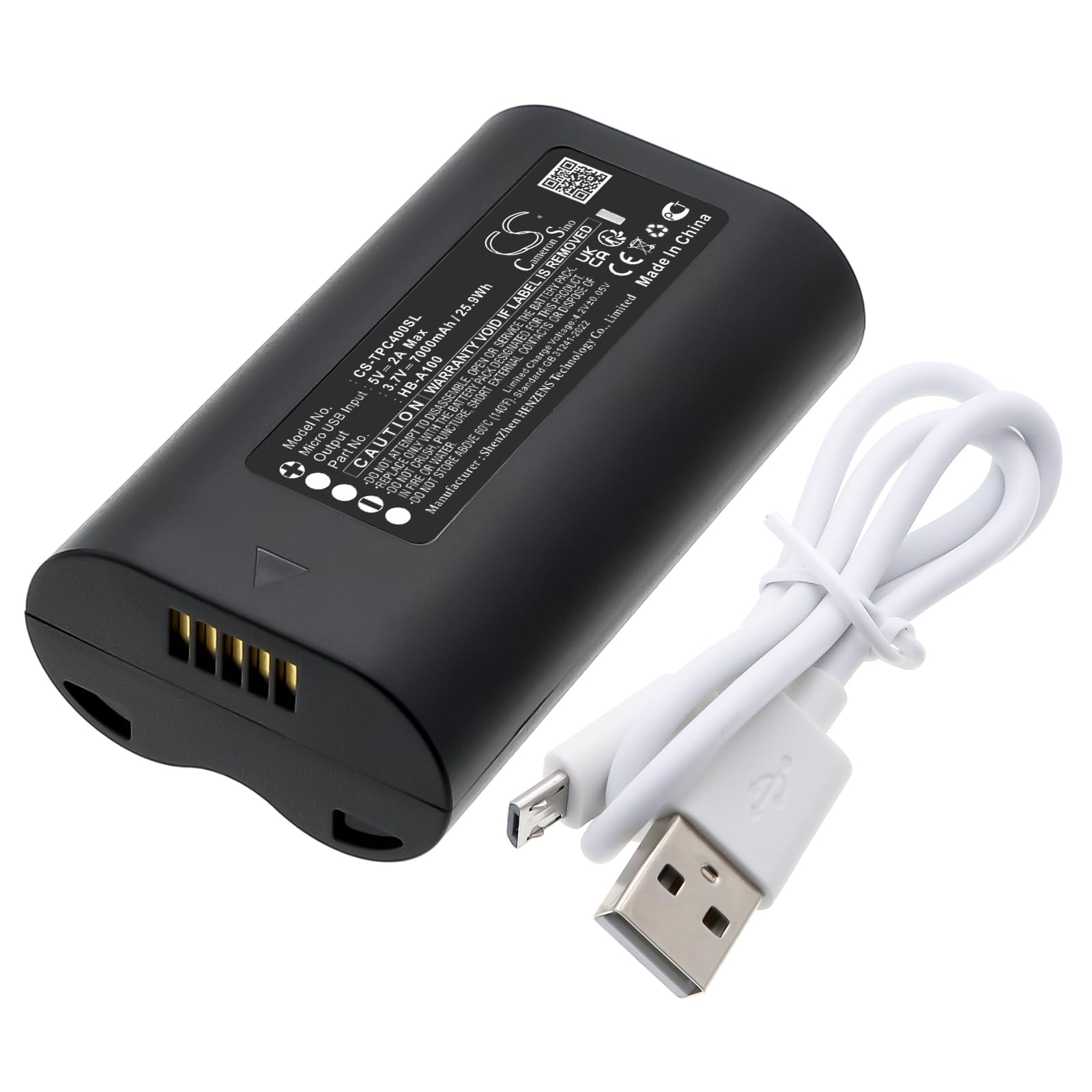 7000mAh / 25.9Wh Replacement Battery for TP-Link C400S2, C420S1, C420S2, D230S1, Tapo C400, Tapo C420, Tapo D230, HB-A100