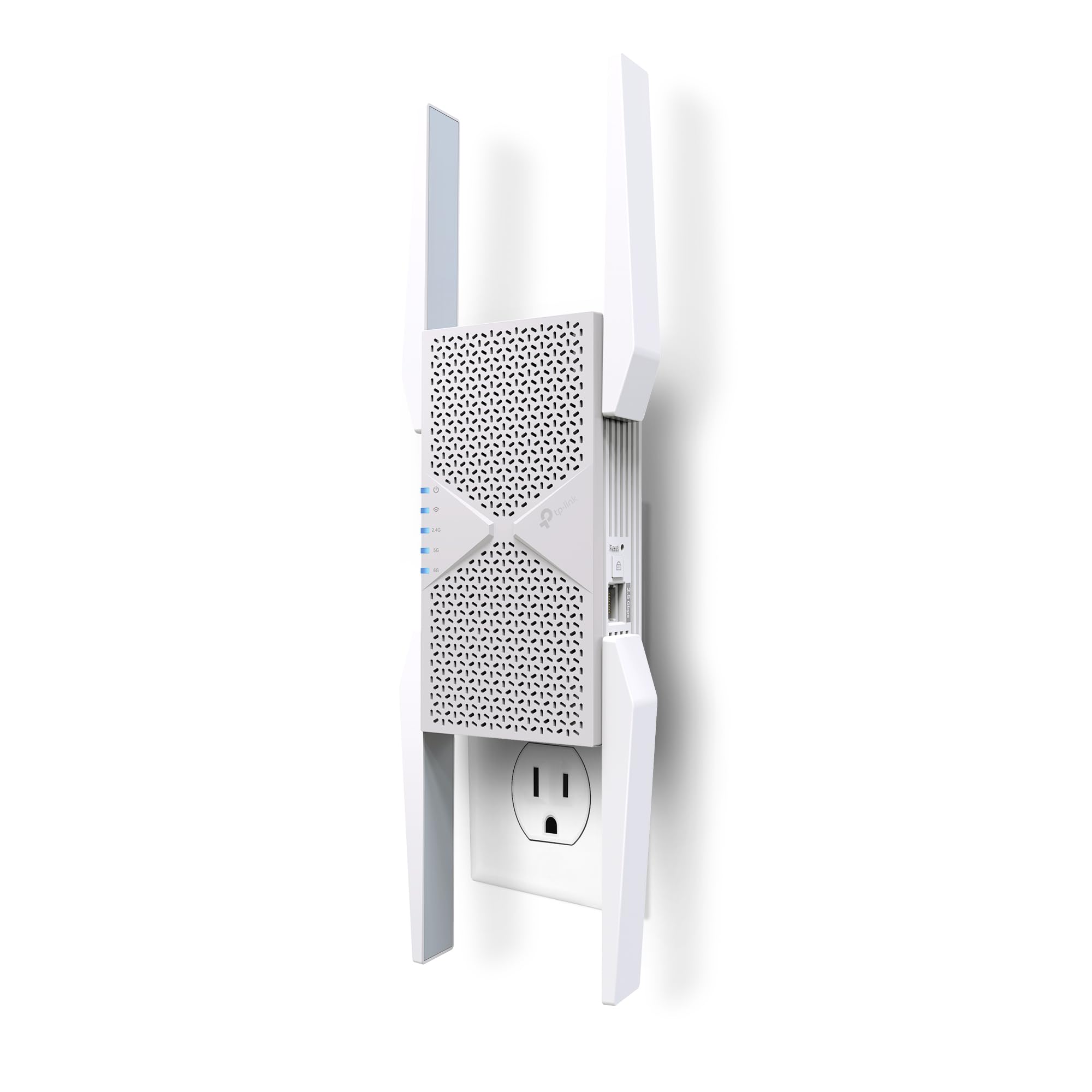TP-Link BE10000 Wi-Fi 7 Range Extender RE653BE | 10 Gbps Tri-Band Wireless Repeater | 2.5 Gbps Ethernet Port | Internet Signal Booster for Home | Up to 2800 sq.ft, 128 Devices | 6 GHz, MLO, EasyMesh