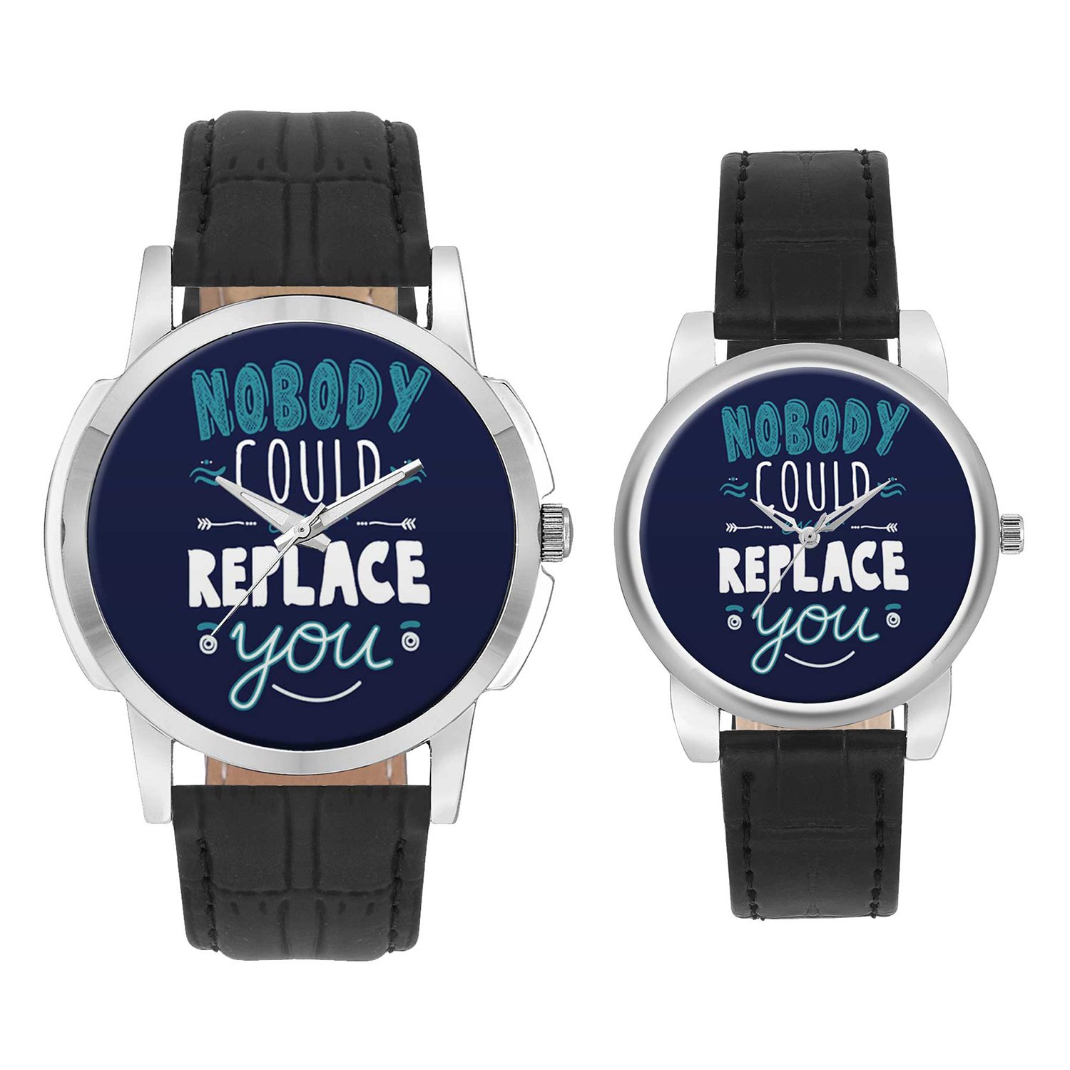 BIGOWL Unisex Leather Analogue Quartz Couple Combo Watches (Multicolour Dial