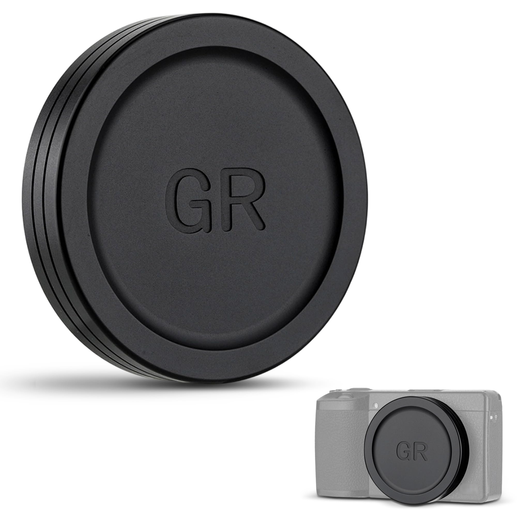 JJC Camera Lens Cap for Ricoh GR IV GRIV GR4 GR IV HDF Monochrome with Soft EVA Interior, Aluminium Durable Lens Protector Cover for GR 4 Digital Camera Accessories, Anti-dust and Scratch-Resistant