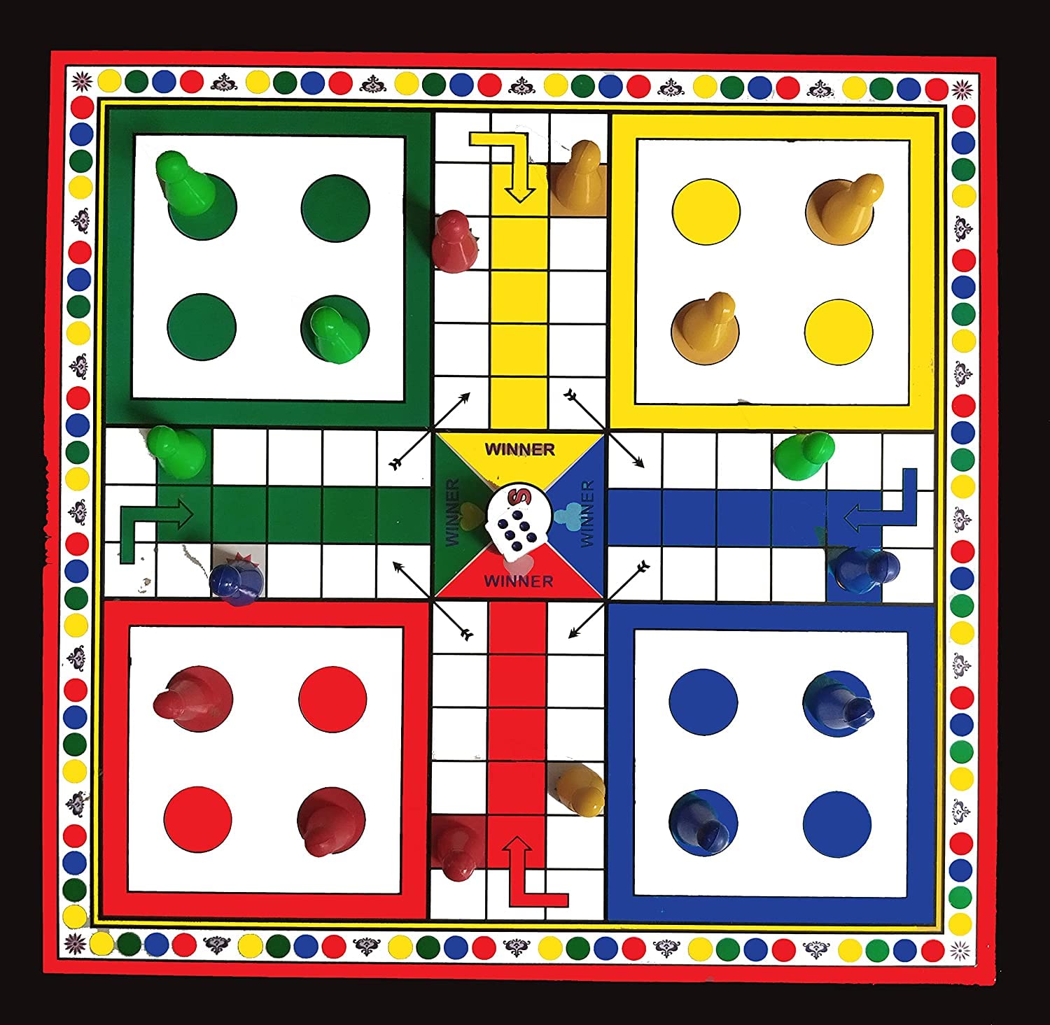 TS Wooden Classic 2 in 1 Magnetic Ludo Snakes and Ladders Set Travel Board Game for 6 Years and up - (Size - 10.5 x 10.5 inch) "Made in India" (Sheesham)