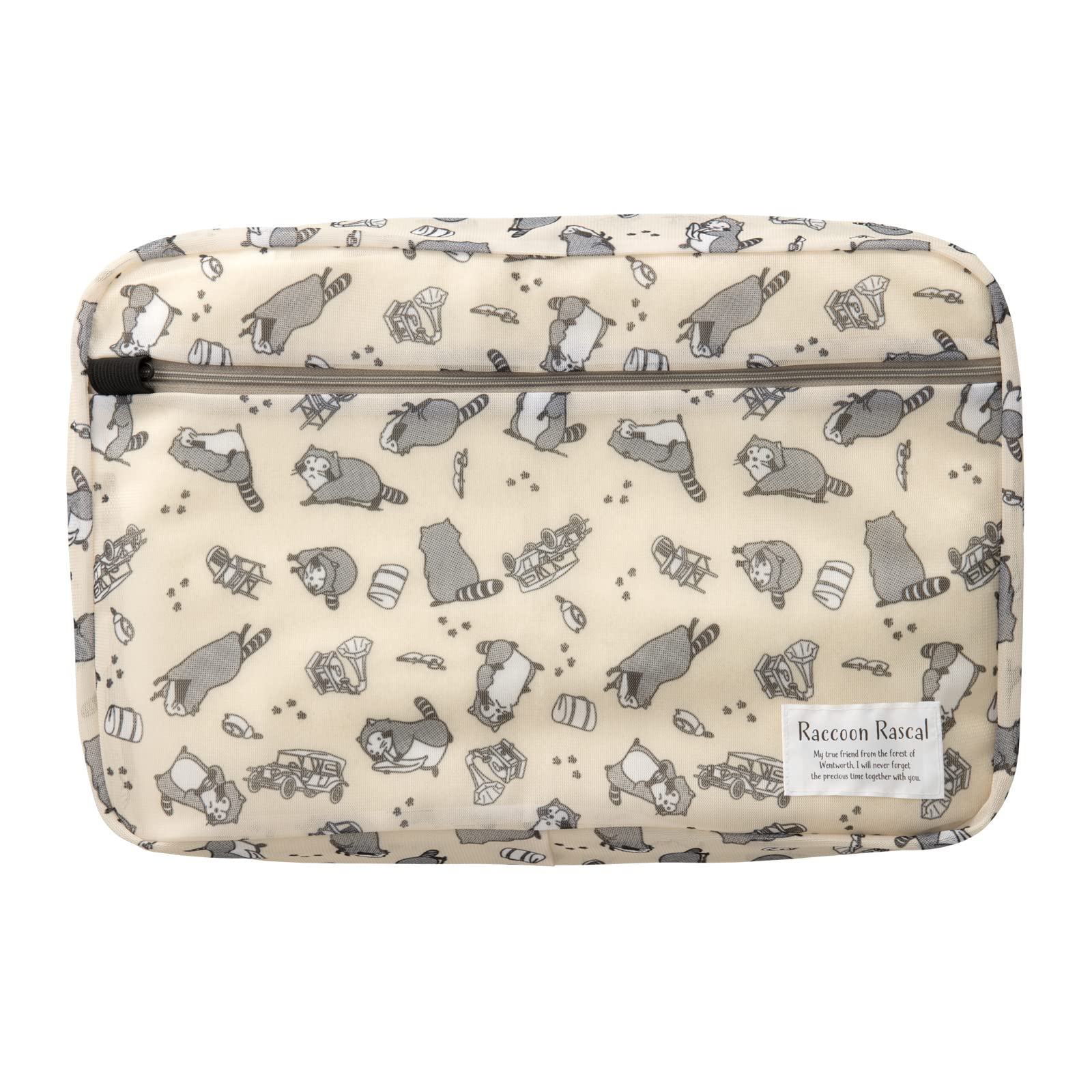 Daiya 057968 Travel Pouch, Laundry Net, Washable Pouch, Width 15.7 x Height 10.2 x Thickness 2.6 inches (40 x 26 x 6.5 cm), Fully Washable, Clothes Change Bag, Travel, Laundry Net, Laundry Bag, Cute