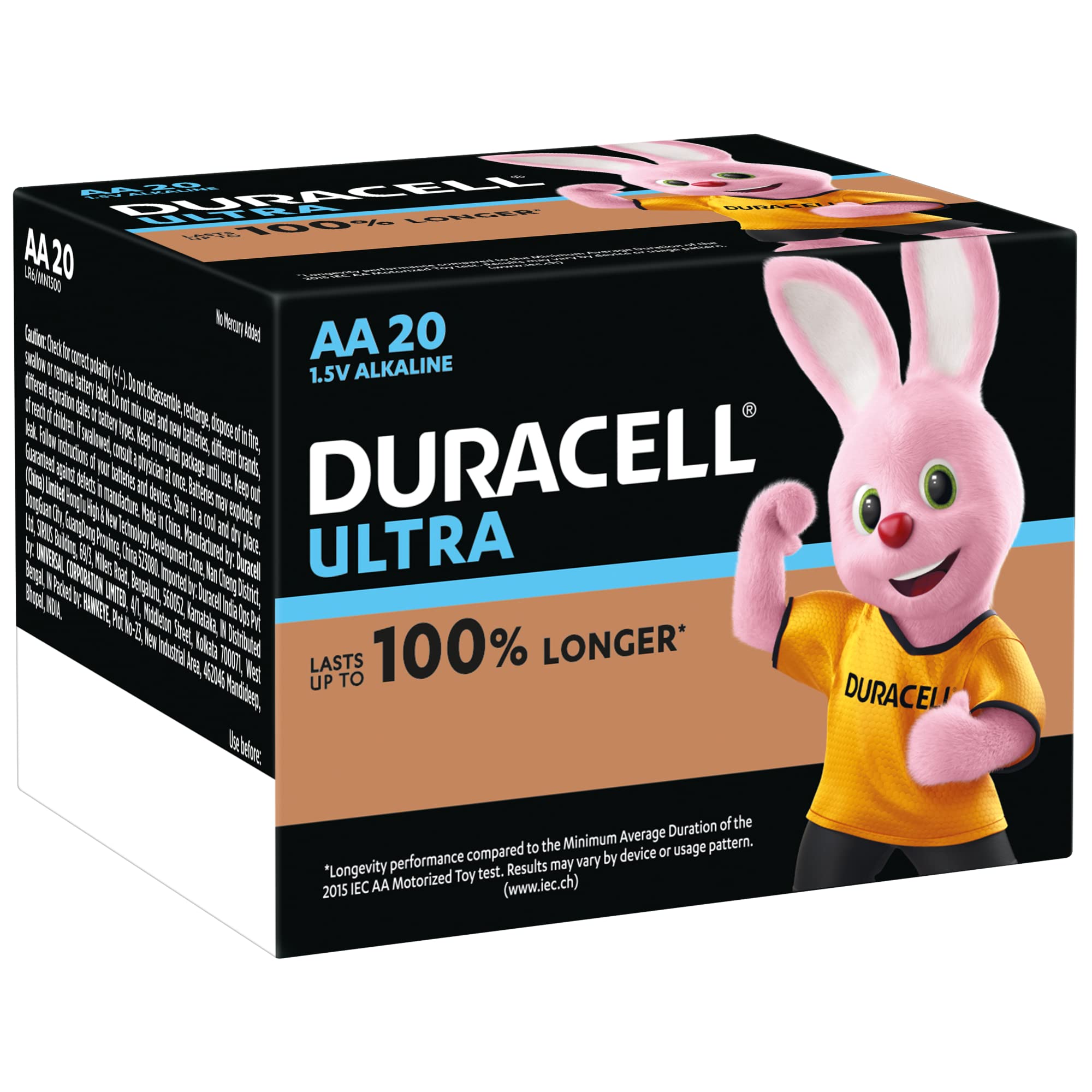 Duracell Ultra Alkaline Battery AA - 20 Pieces
