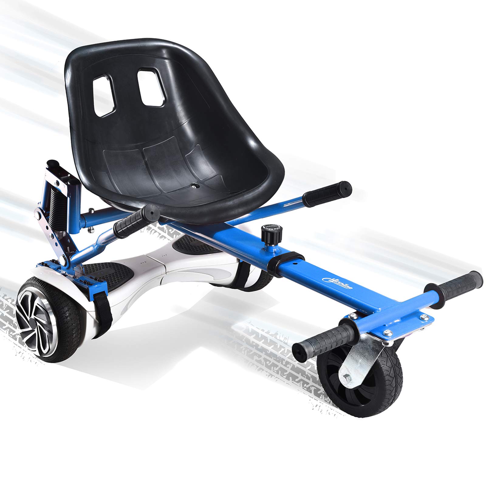 Hoverboard Seat Attachment, Hoverboard Go Kart for Adults & Kids, Accessories to Transform Go Cart, Hover Carts for Self Balancing Scooter with Off-road Tire and Shock Absorber (Blue)