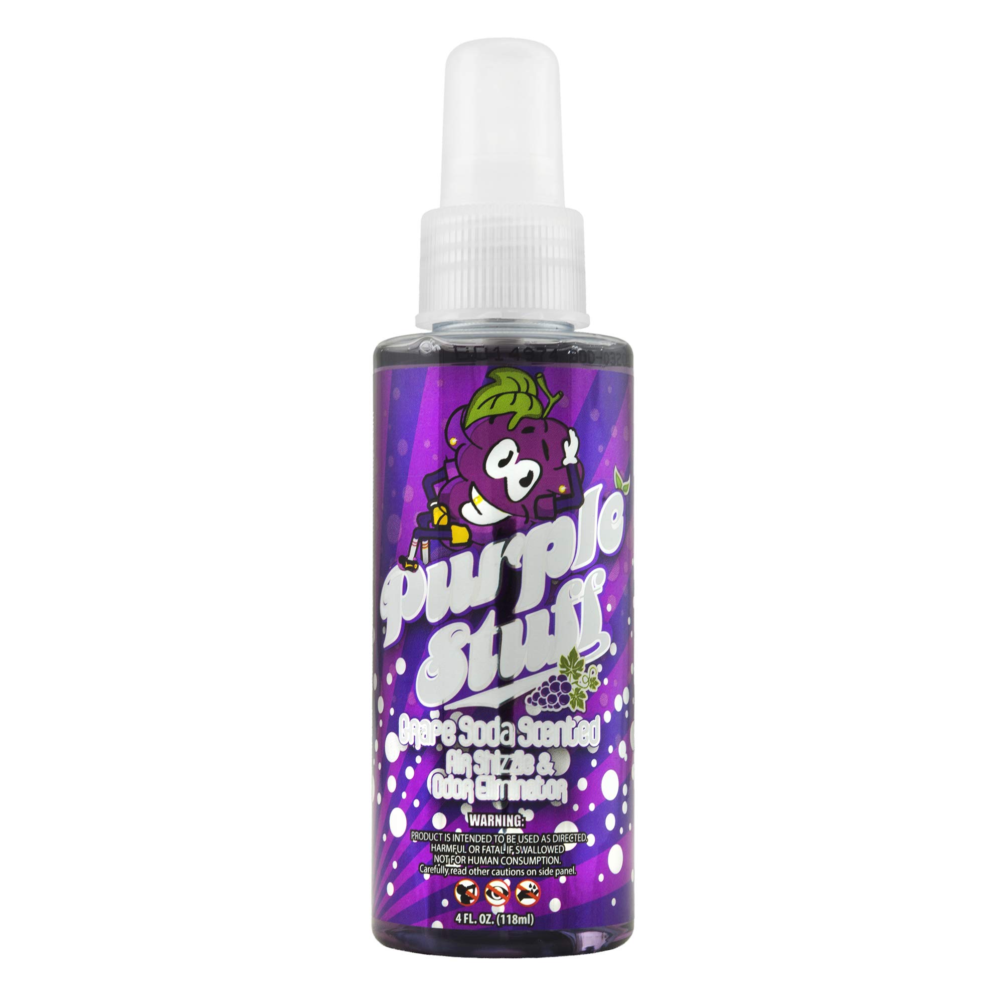Chemical Guys AIR_222_04 Purple Stuff Premium Air Freshener and Oder Eliminator, (Great for Cars, Trucks, SUVs, RVs & More) Purple Soda Scented, 4 fl oz