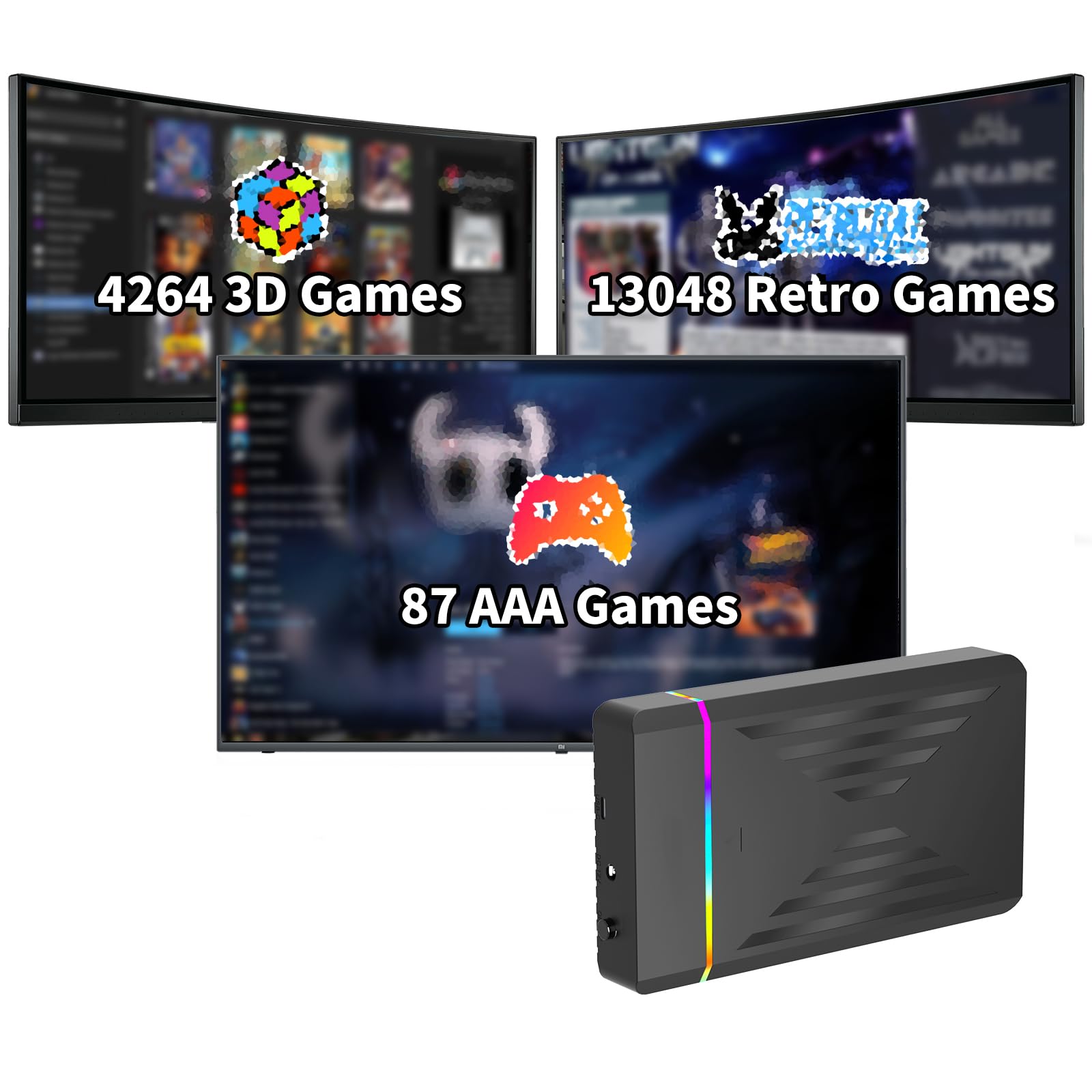 Retro Gaming Console HDD with Built in 17,399 Games, 3T Emulator Console HDD Preloaded 3 Game System, Plug and Play Video Games Emulator Hard Drive