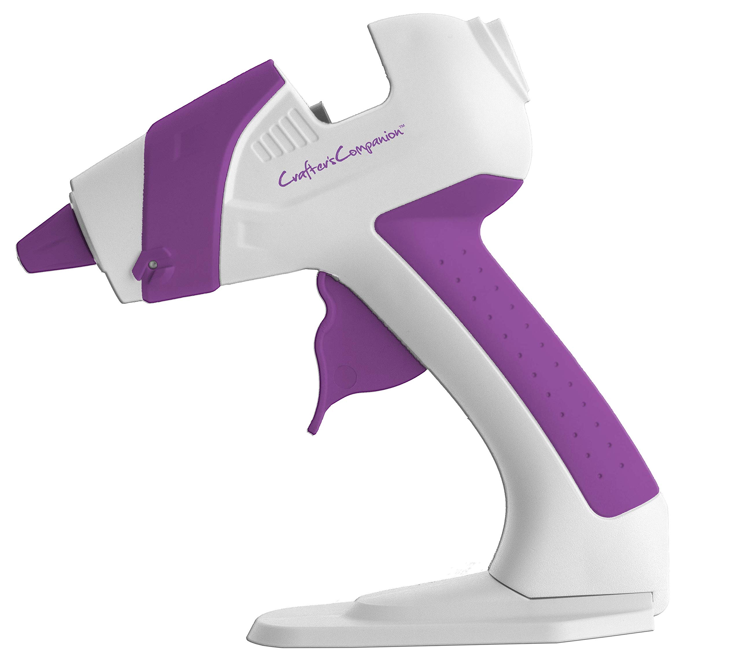Crafter's Companion CC-Tool HGG Quick Heating Mini Hot Glue Gun Plug in with Built-in Safety Stand, Easy to Use & Non-Drip Nozzle-Perfect for Home Decor, DIY & Crafting, White