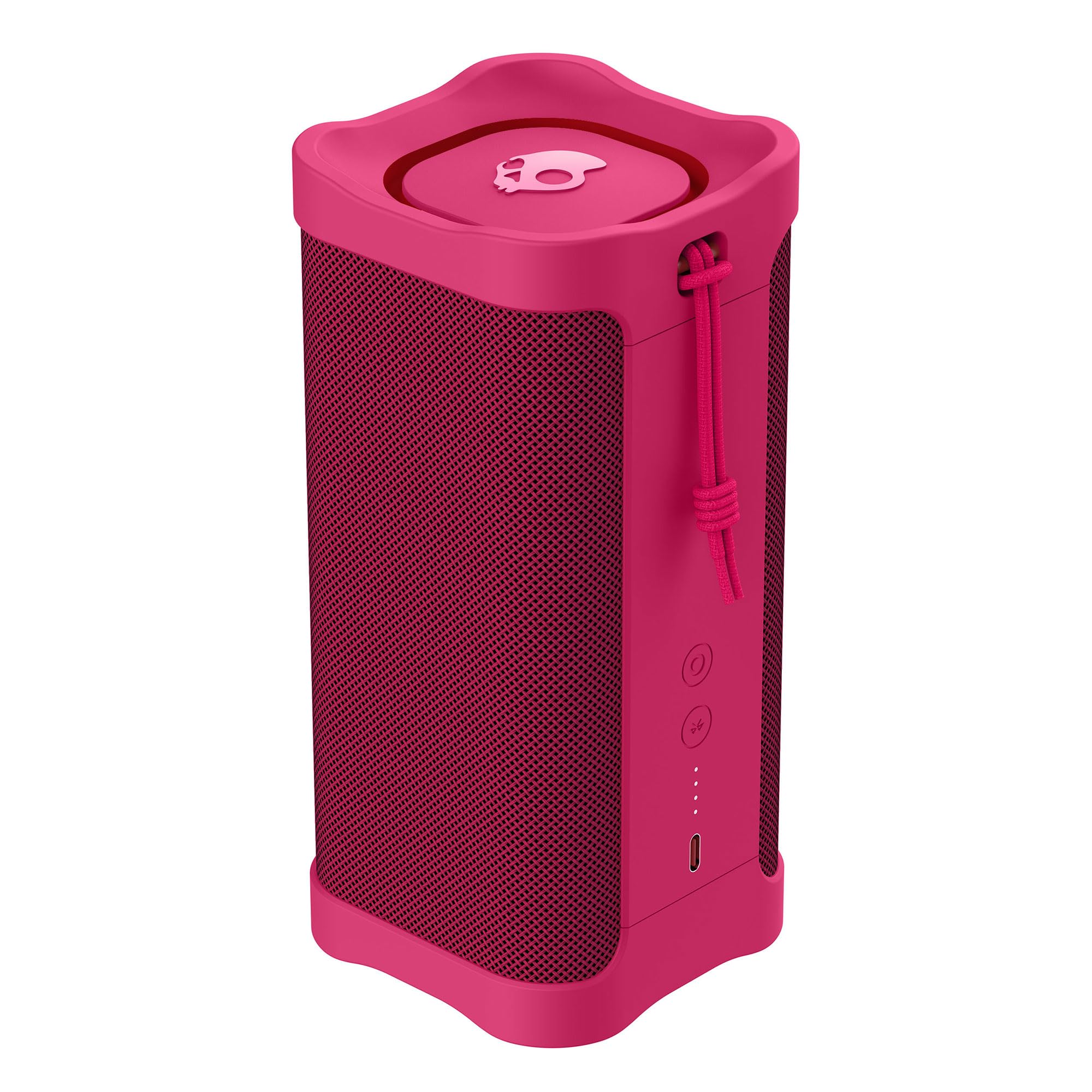 Skullcandy Terrain XL Wireless Bluetooth Speaker - IPX7 Waterproof Portable Speaker, 18 Hour Battery, Nylon Wrist Wrap, True Wireless Stereo (Pink)