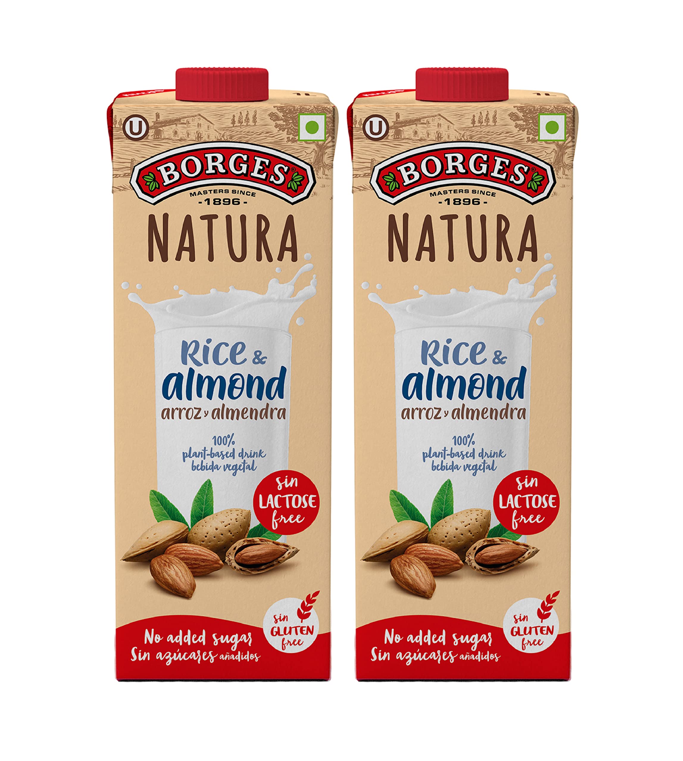 Borges Natura Rice & Almond Drink, Pack of 2